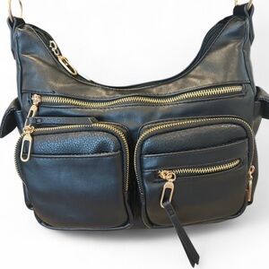 Black Leather Shoulder Bag